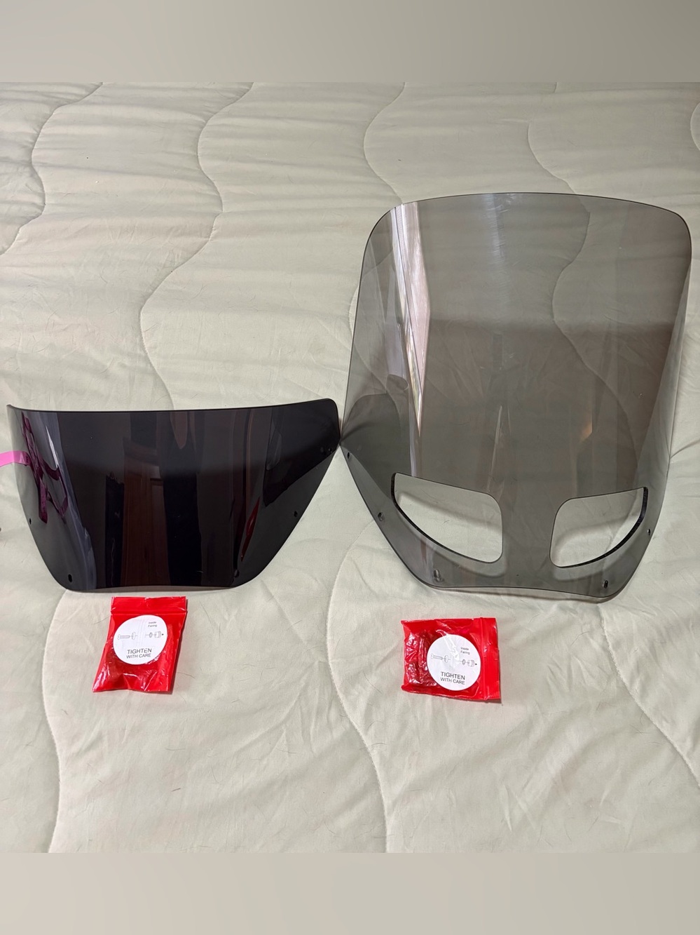 Memphis shade Road Warrior windshields (two) came of a 2021 Harley softail